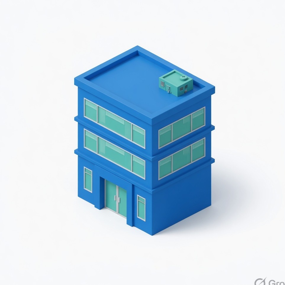 Company building illustration for business registration